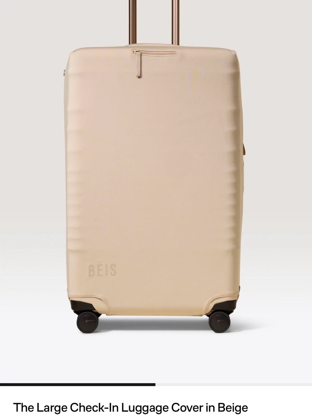 NWT BEIS Large Check-In Luggage Cover in Beige